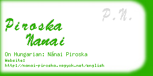piroska nanai business card